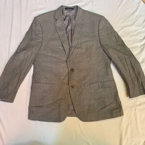 Lauren Ralph Lauren 44R Sport Coat Silk Wool Blazer Gray